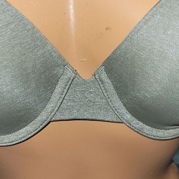 Victoria's Secret Uplift Semi Demi Olive Bra sz 32DD - Picture 2 of 5
